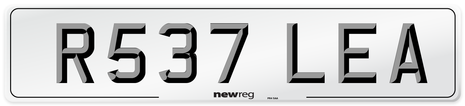 R537 LEA Front Number Plate