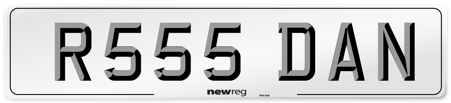 R555 DAN Front Number Plate