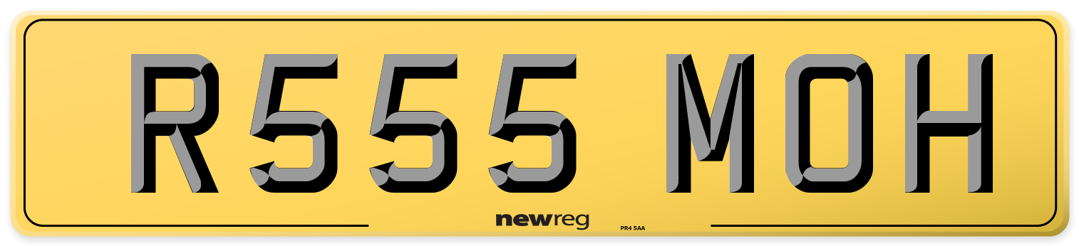 R555 MOH Rear Number Plate