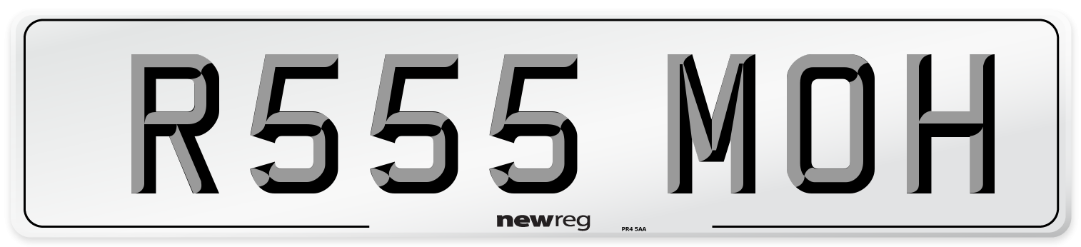 R555 MOH Front Number Plate
