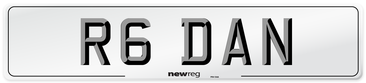 R6 DAN Front Number Plate