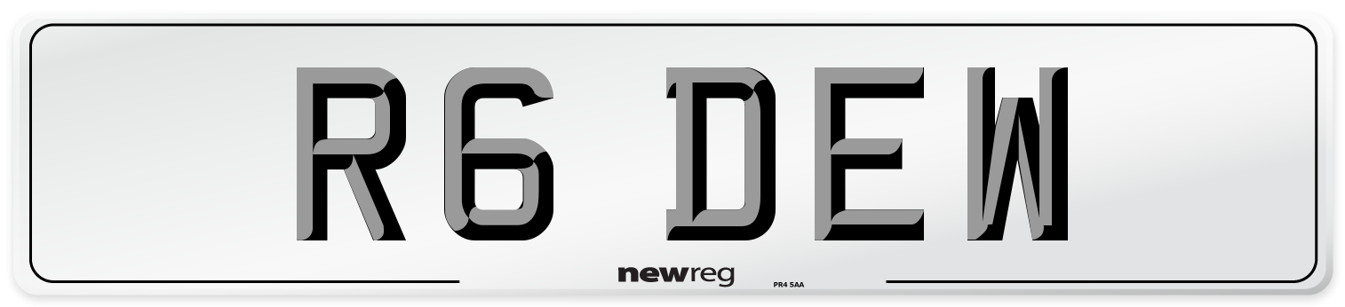 R6 DEW Front Number Plate