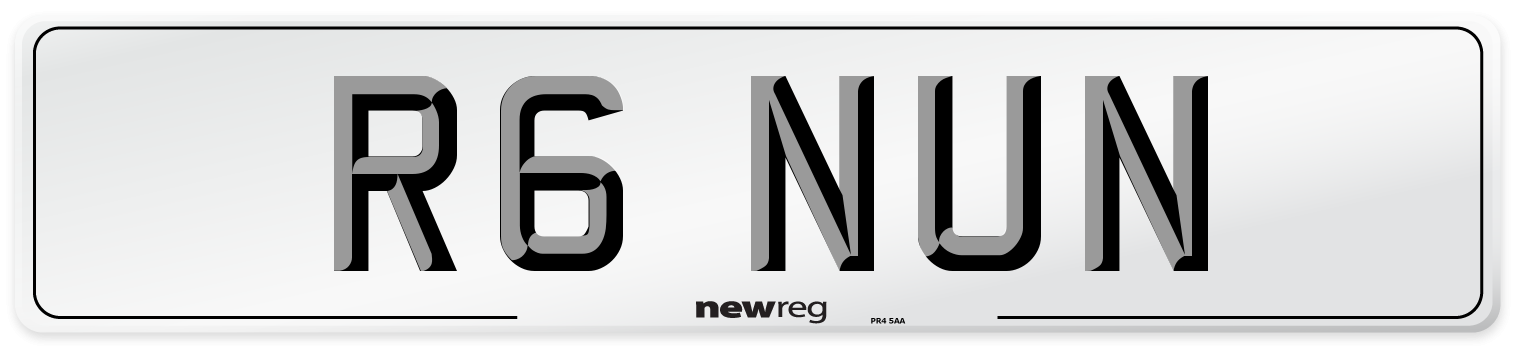 R6 NUN Front Number Plate