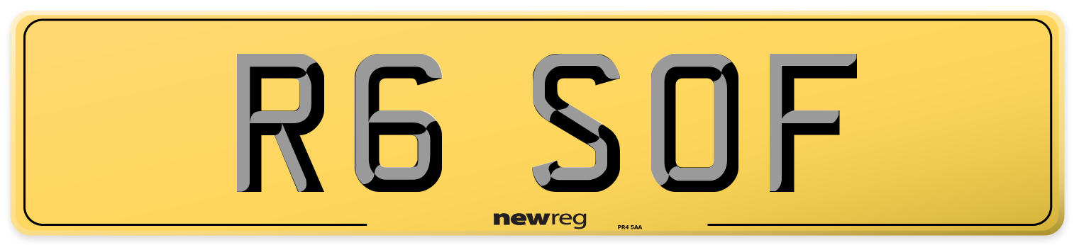 R6 SOF Rear Number Plate