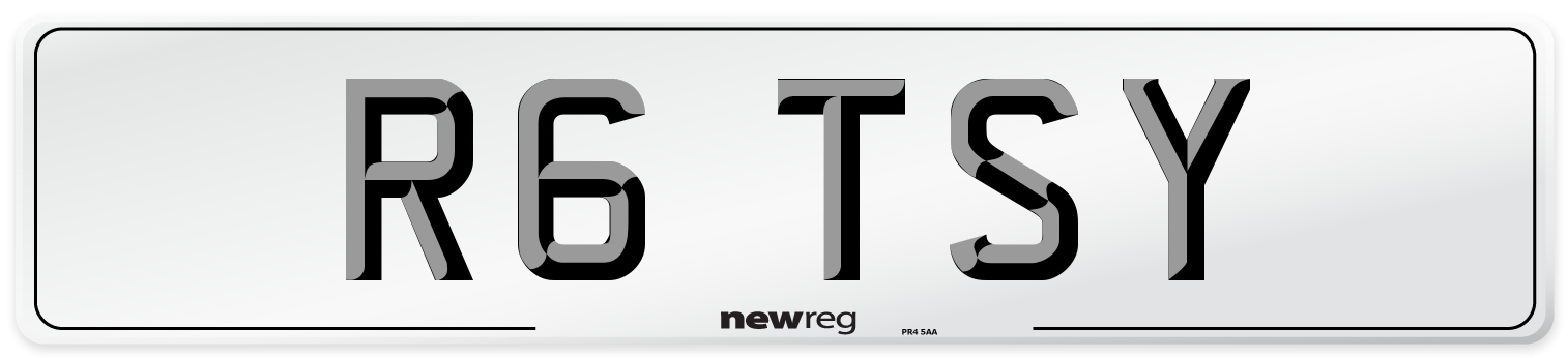 R6 TSY Front Number Plate