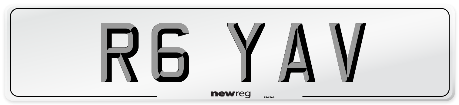 R6 YAV Front Number Plate