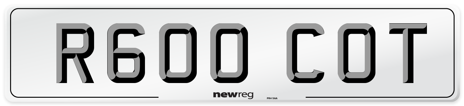R600 COT Front Number Plate