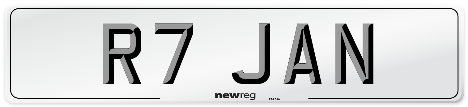R7 JAN Front Number Plate