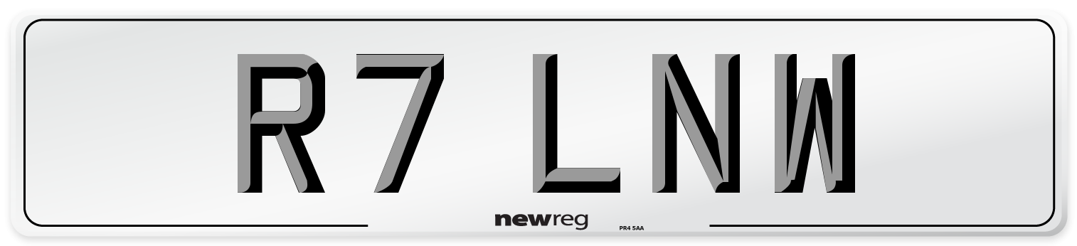 R7 LNW Front Number Plate