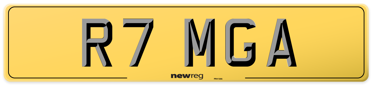R7 MGA Rear Number Plate