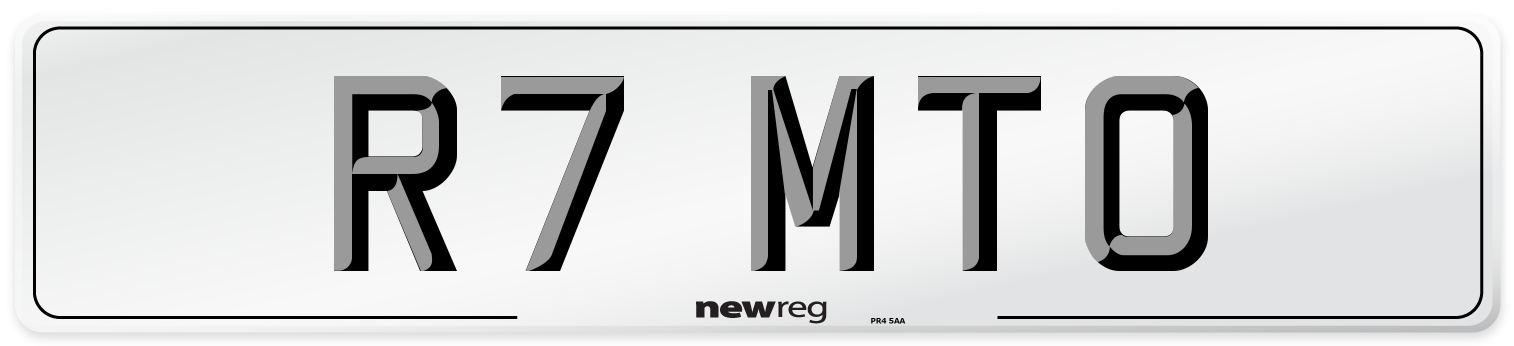 R7 MTO Front Number Plate