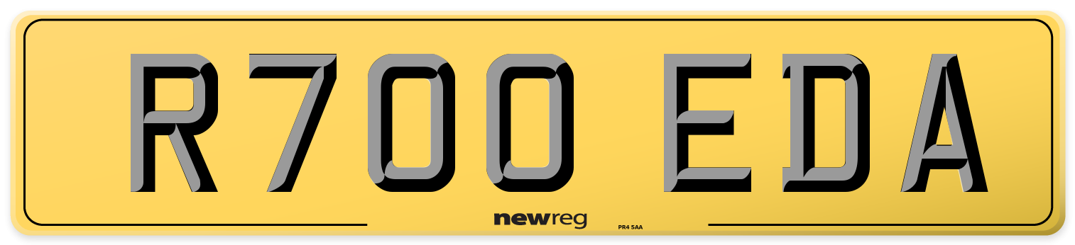 R700 EDA Rear Number Plate