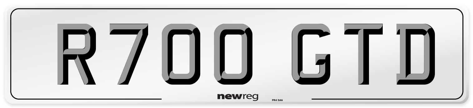 R700 GTD Front Number Plate