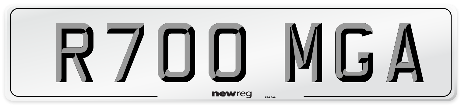 R700 MGA Front Number Plate