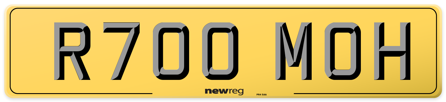 R700 MOH Rear Number Plate