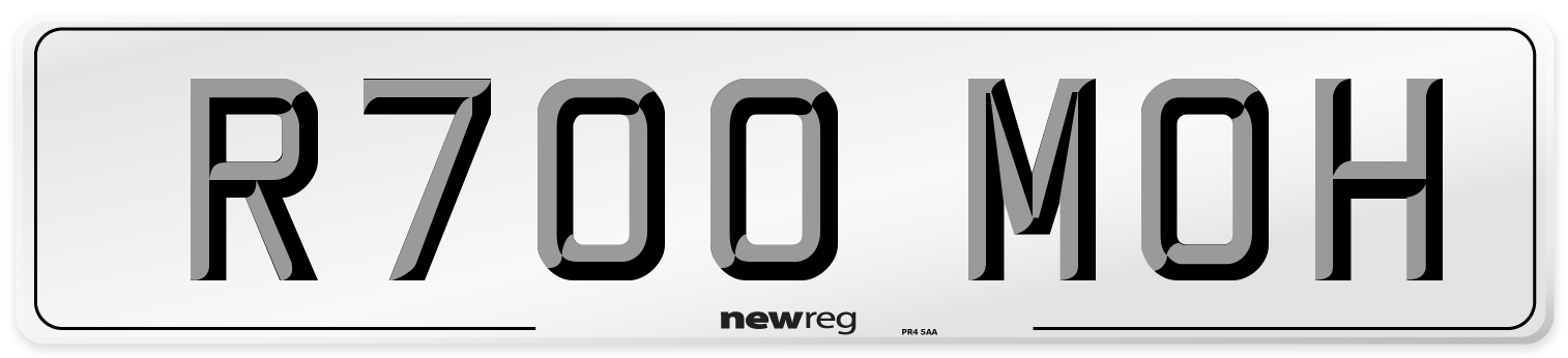 R700 MOH Front Number Plate