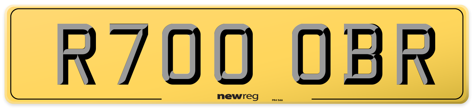 R700 OBR Rear Number Plate