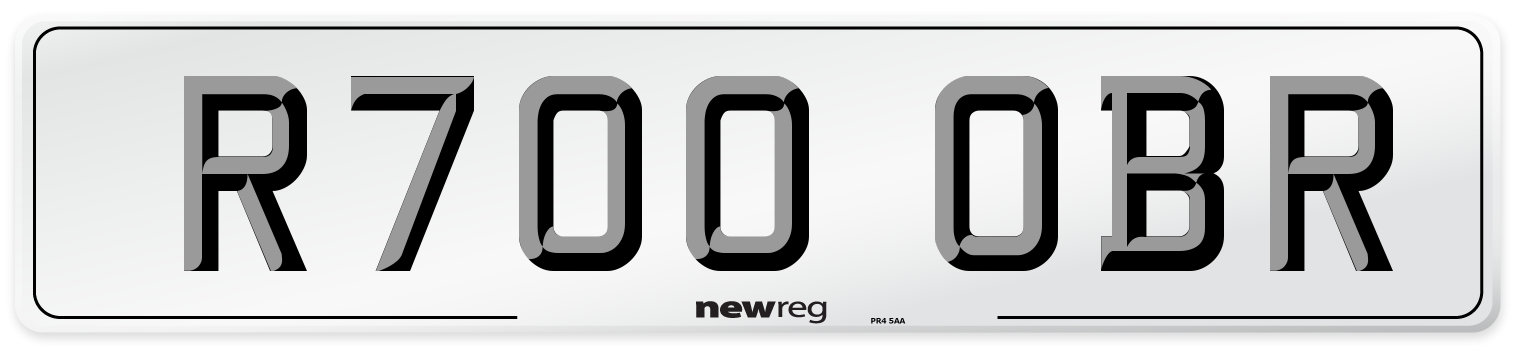 R700 OBR Front Number Plate