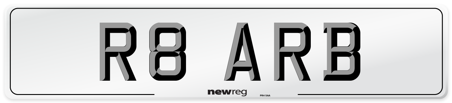 R8 ARB Front Number Plate