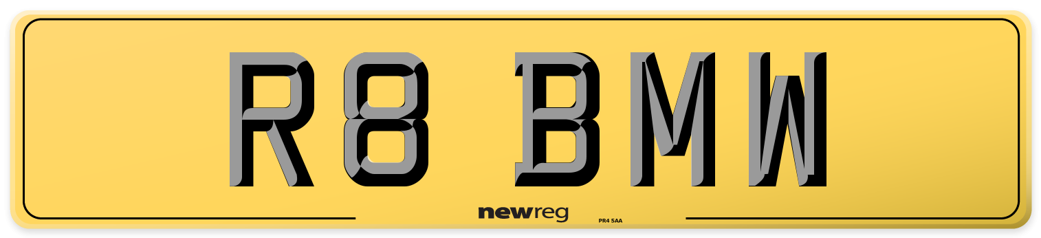 R8 BMW Rear Number Plate