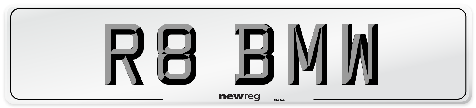 R8 BMW Front Number Plate