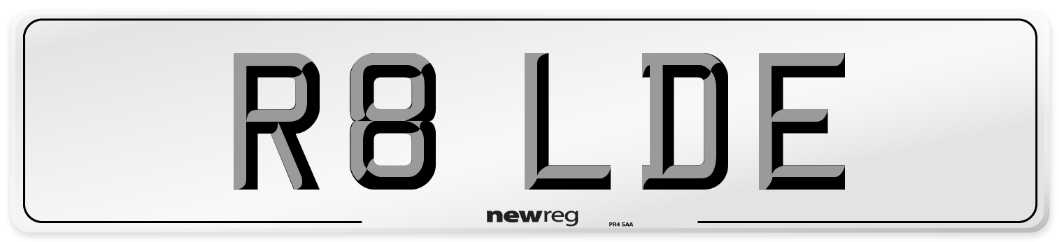 R8 LDE Front Number Plate