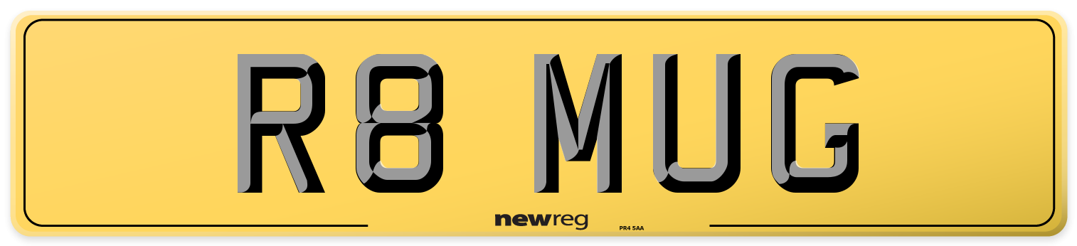 R8 MUG Rear Number Plate