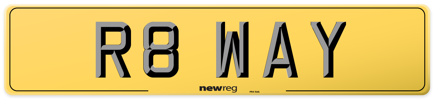 R8 WAY Rear Number Plate