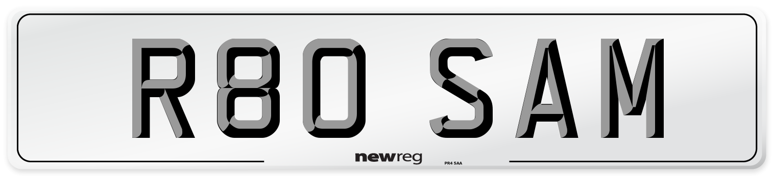 R80 SAM Front Number Plate