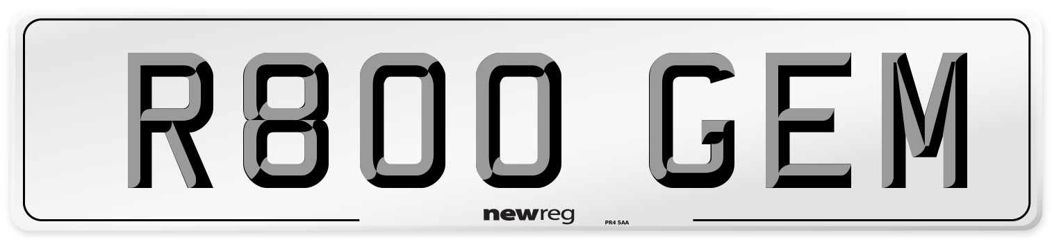 R800 GEM Front Number Plate