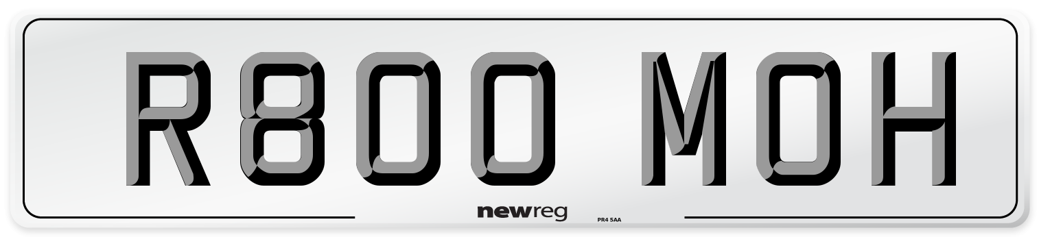 R800 MOH Front Number Plate