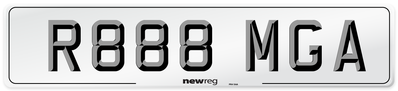 R888 MGA Front Number Plate