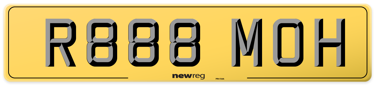 R888 MOH Rear Number Plate