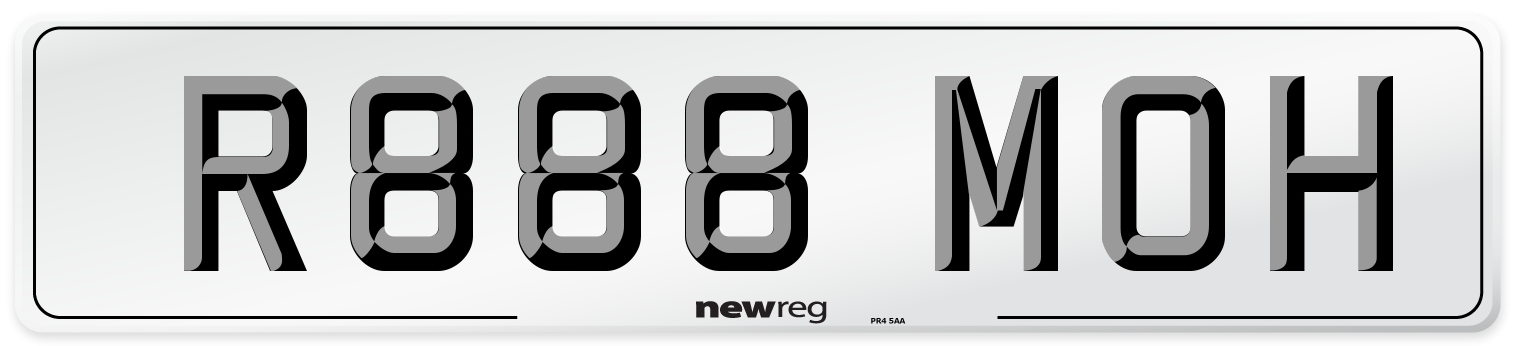 R888 MOH Front Number Plate