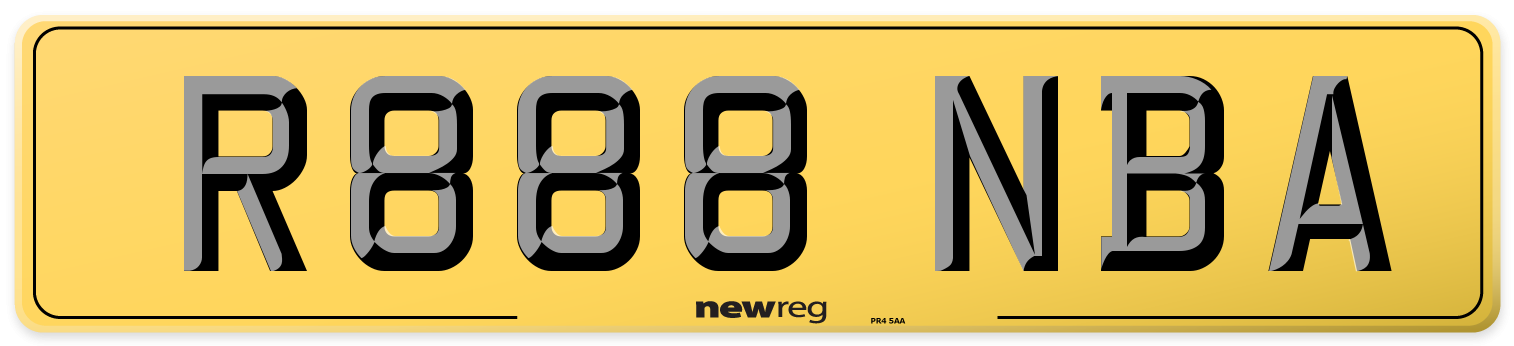 R888 NBA Rear Number Plate
