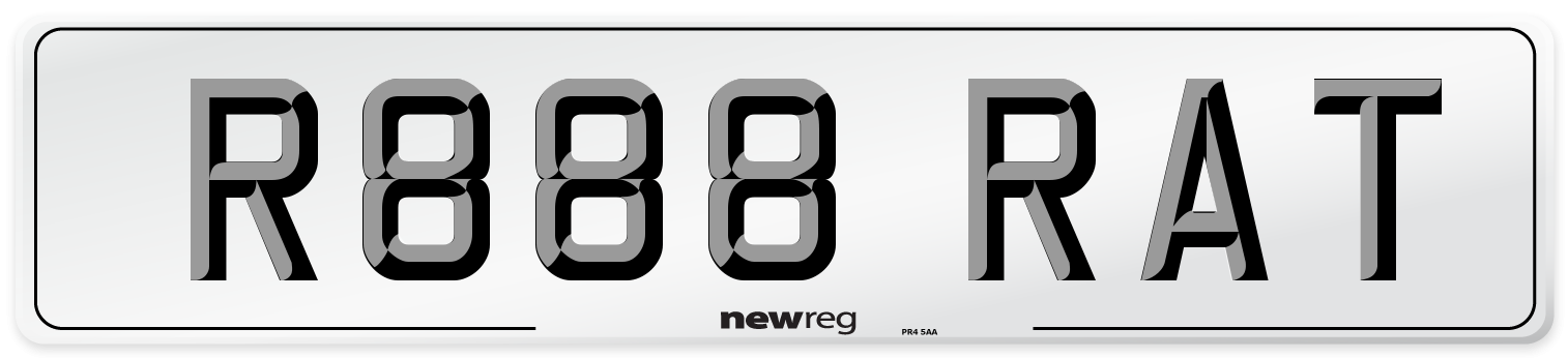 R888 RAT Front Number Plate