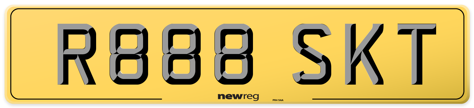 R888 SKT Rear Number Plate