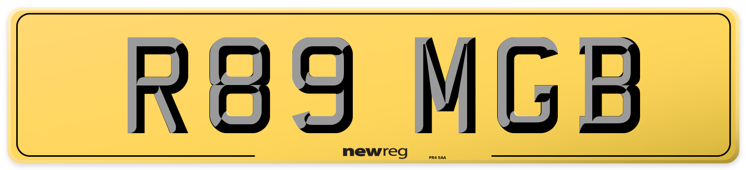 R89 MGB Rear Number Plate