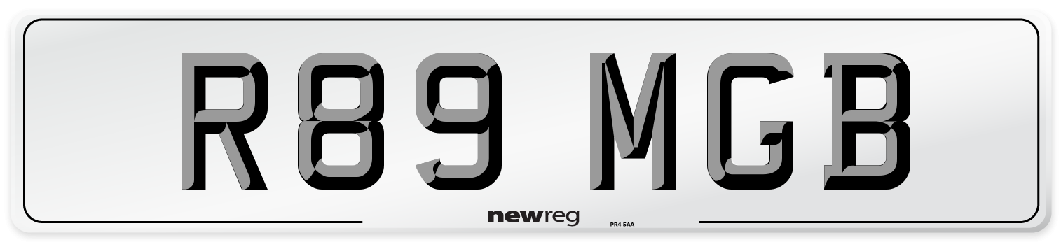 R89 MGB Front Number Plate