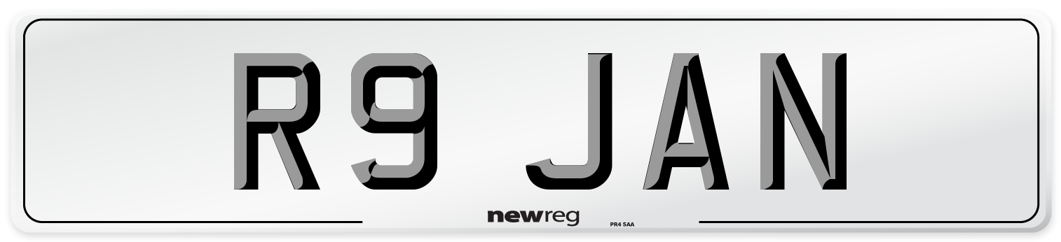 R9 JAN Front Number Plate