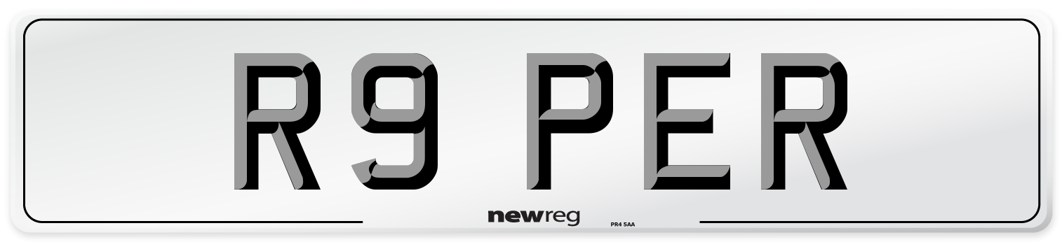R9 PER Front Number Plate