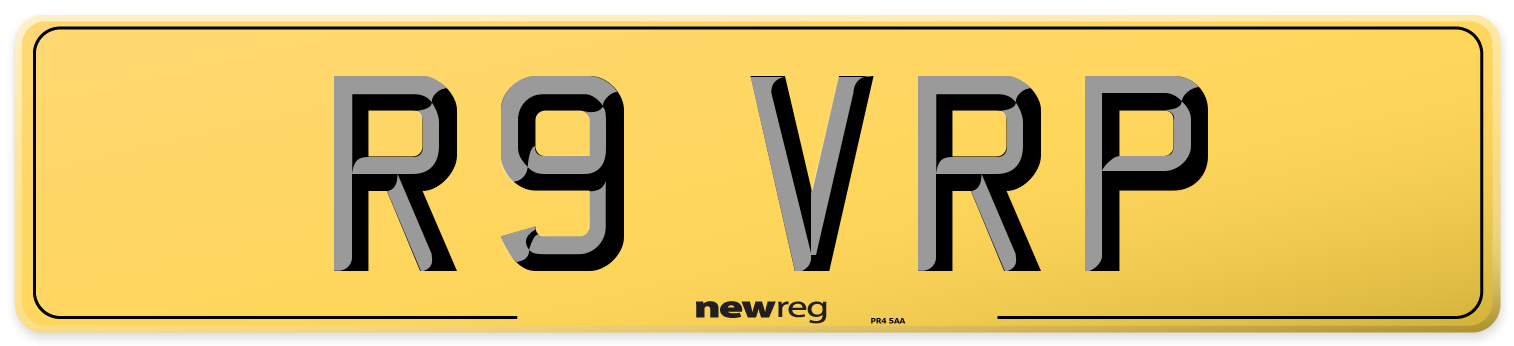 R9 VRP Rear Number Plate