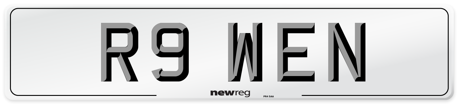 R9 WEN Front Number Plate