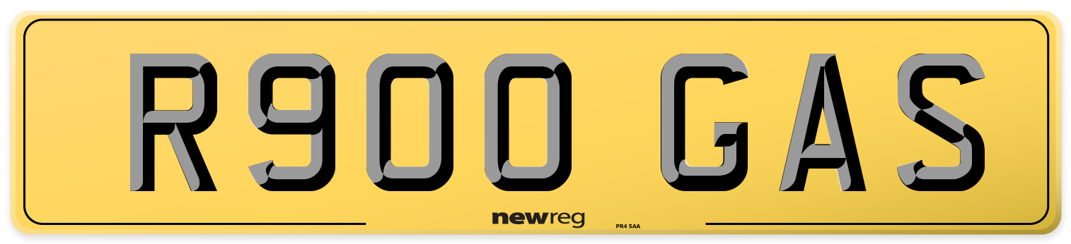 R900 GAS Rear Number Plate
