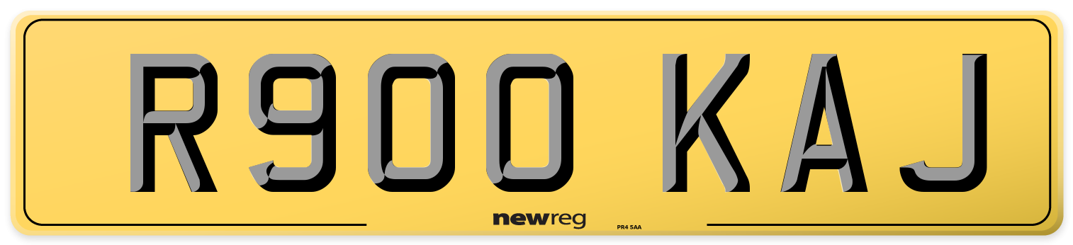 R900 KAJ Rear Number Plate