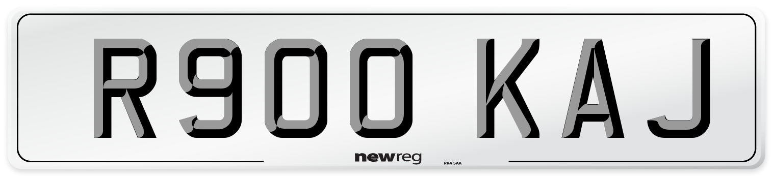 R900 KAJ Front Number Plate
