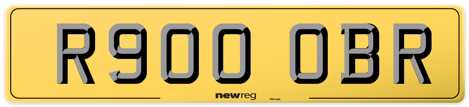 R900 OBR Rear Number Plate