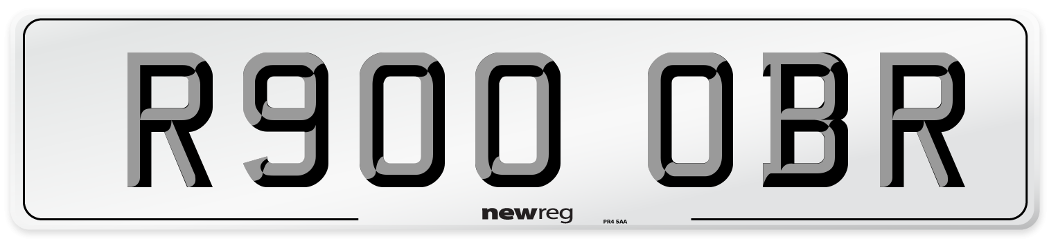 R900 OBR Front Number Plate