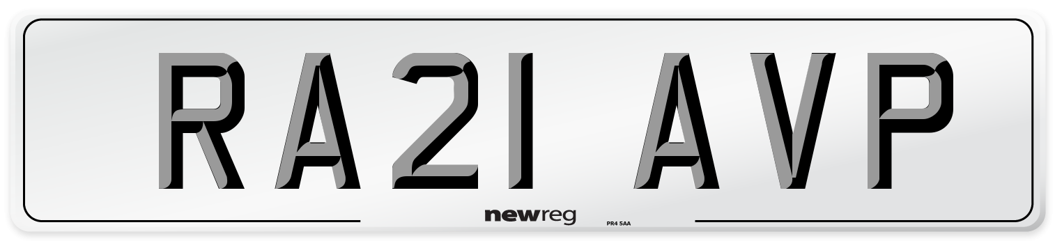 RA21 AVP Front Number Plate
