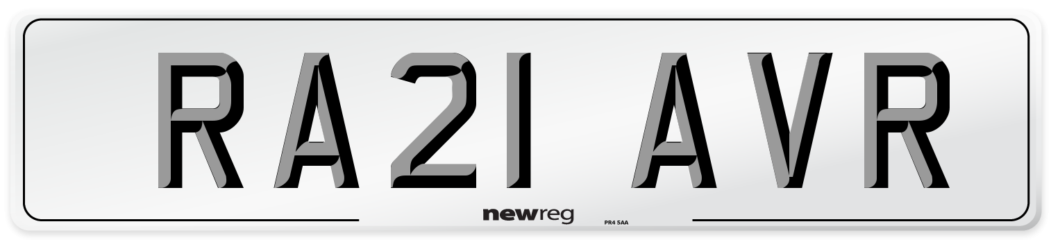 RA21 AVR Front Number Plate